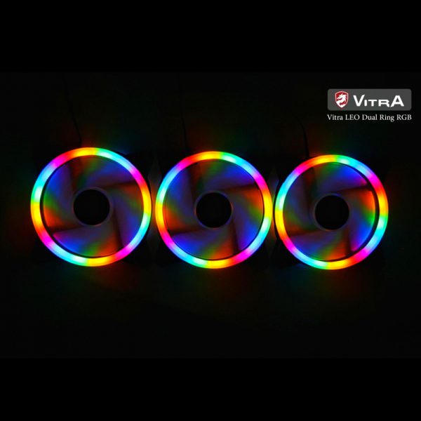 COMBO 3* FAN VITRA LEO DUAL RING RGB (4 pins)