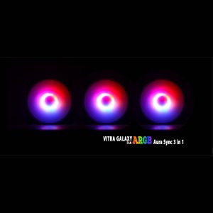 BỘ QUẠT VITRA GALAXY A-RGB 3 IN 1 AURA SYNC Kèm điều khiển (3 FAN)