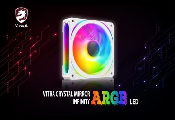 FAN VITRA CRYSTAL MIRROR INFINITY ARGB 12CM WHITE (ARGB 5V/ LED Gương Vô Cực)